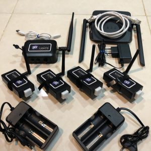 Sky Tally Light System with 4 Tally Clients and Transmitter